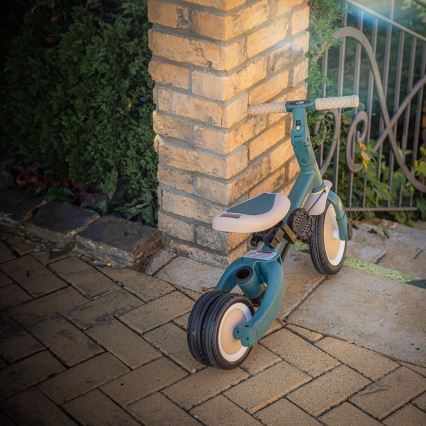 PETITE&MARS - Kinderdriewieler 5-in-1 TURBO PLUS Mistgroen