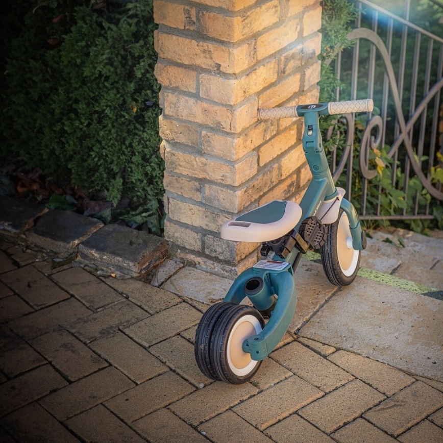 PETITE&MARS - Kinderdriewieler 5-in-1 TURBO PLUS Mistgroen