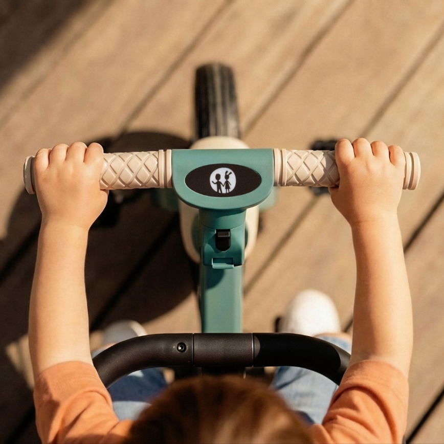 PETITE&MARS - Kinderdriewieler 5-in-1 TURBO PLUS Mistgroen