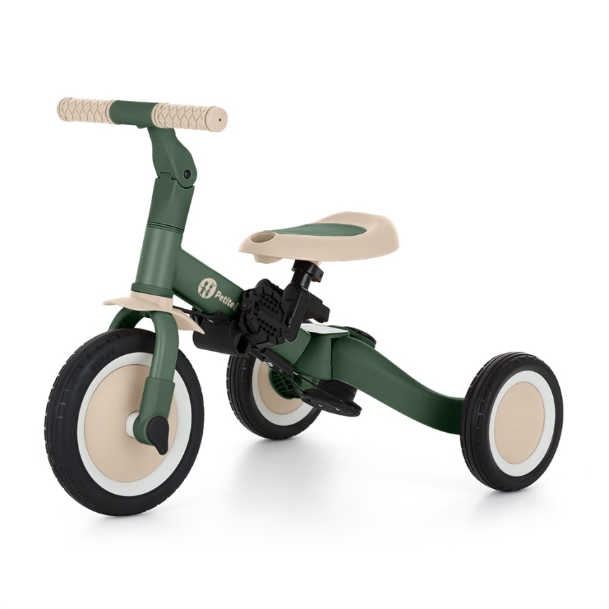 PETITE&MARS - Kinderdriewieler 5-in-1 TURBO PLUS Mistgroen
