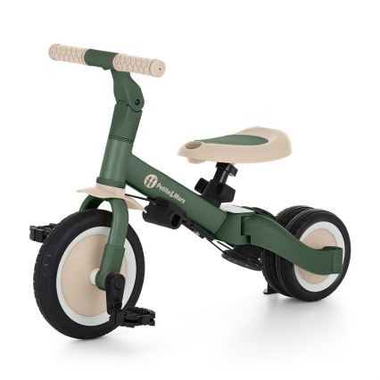 PETITE&MARS - Kinderdriewieler 5-in-1 TURBO PLUS Mistgroen