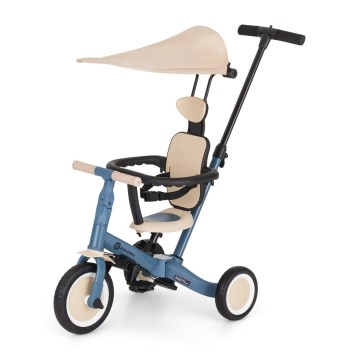 PETITE&MARS - Kinderdriewieler 5-in-1 TURBO PLUS Oceaanblauw
