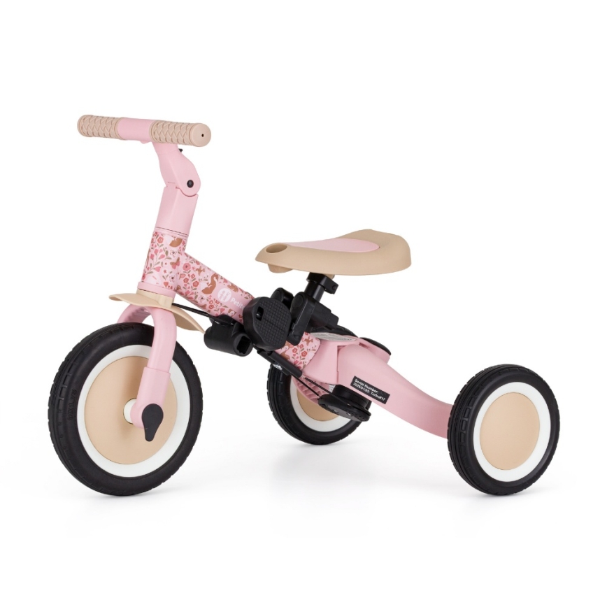 PETITE&MARS - Kinderdriewieler 5-in-1 TURBO Rosy Wilderness