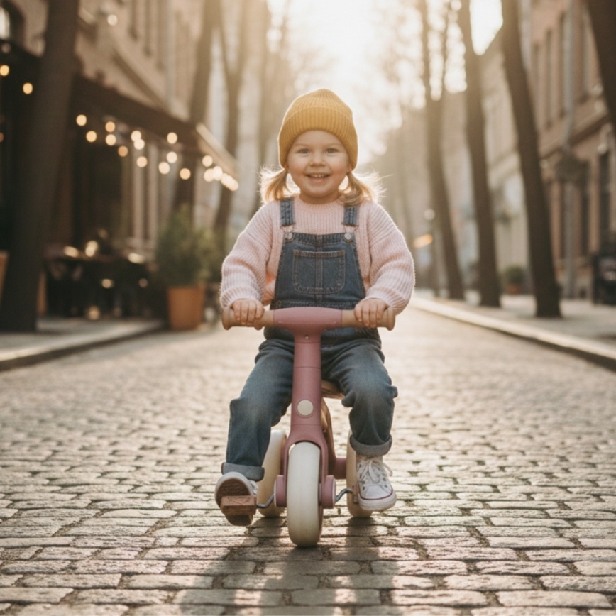 PETITE&MARS - Kinderloopfiets 3-in-1 BINGO Oudroze