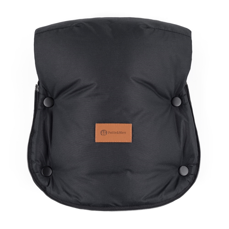 PETITE&MARS - Kinderwagen handwarmer FURRY Forever Black