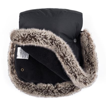 PETITE&MARS - Kinderwagen handwarmer FURRY Forever Black