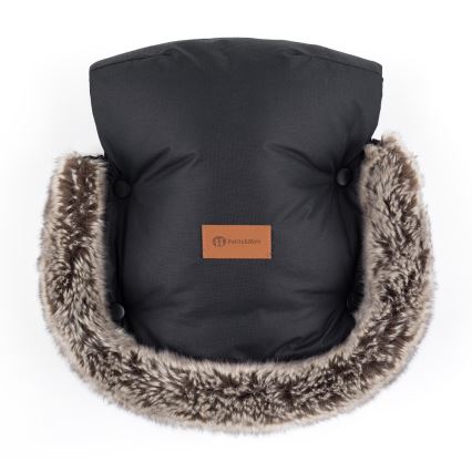 PETITE&MARS - Kinderwagen handwarmer FURRY Forever Black