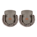 PETITE&MARS - Kinderwagen handwarmer FURRY Mocha Mousse