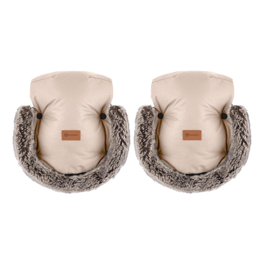 PETITE&MARS - Kinderwagen handwarmer FURRY Roos Petal