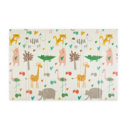 PETITE&MARS - Opvouwbare speelmat CAMPY Dieren&Hexagon