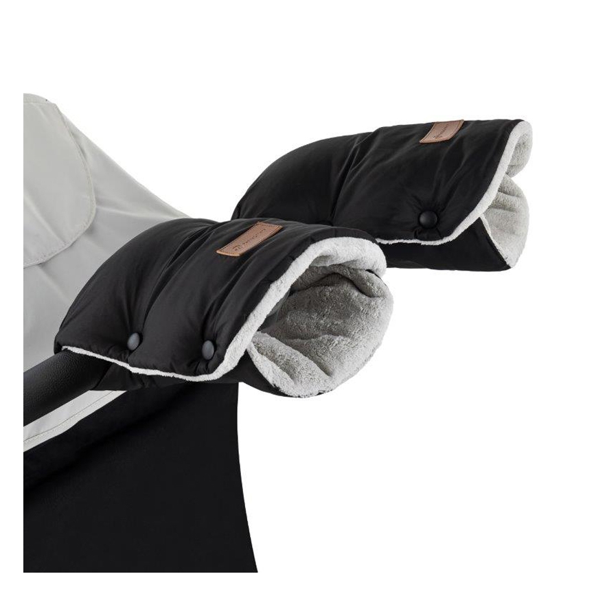 PETITE&MARS - SET Baby Trappelzak 3in1 JIBOT + handwarmers voor een kinderwagen JASIE zwart