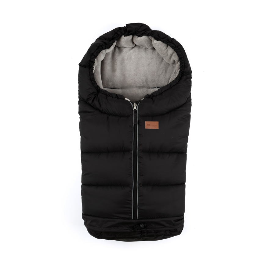 PETITE&MARS - SET Baby Trappelzak 3in1 JIBOT + handwarmers voor een kinderwagen JASIE zwart
