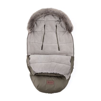 PETITE&MARS - SET Kinder-voetenzak 4-in-1 COMFY + handverwarmers voor kinderwagen FURRY Mocha Mousse