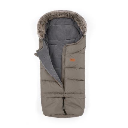 PETITE&MARS - SET Baby voetenzak 4in1 ARCTIC + stroller hand muffs FURRY Mocha Mousse