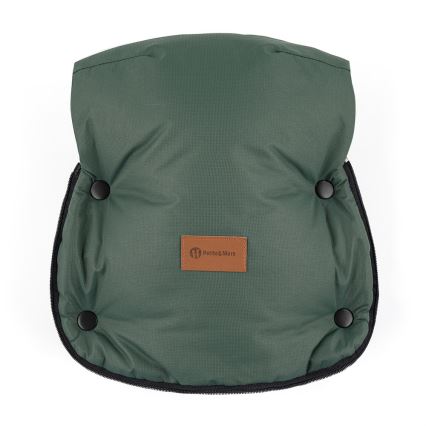 PETITE&MARS - SET Babyvoetenzak 4-in-1 COMFY + FURRY Khaki handmoffen voor kinderwagen