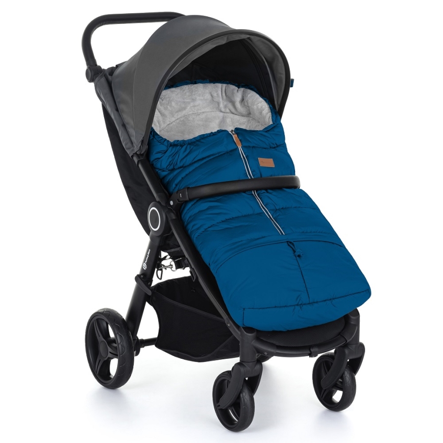 PETITE&MARS - SET Voetenzak voor baby's 3in1 JIBOT + stroller hand muff blauw