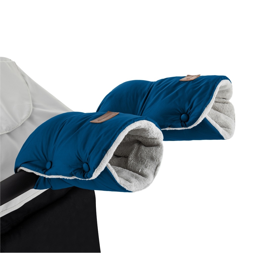 PETITE&MARS - SET Voetenzak voor baby's 3in1 JIBOT + stroller hand muff blauw