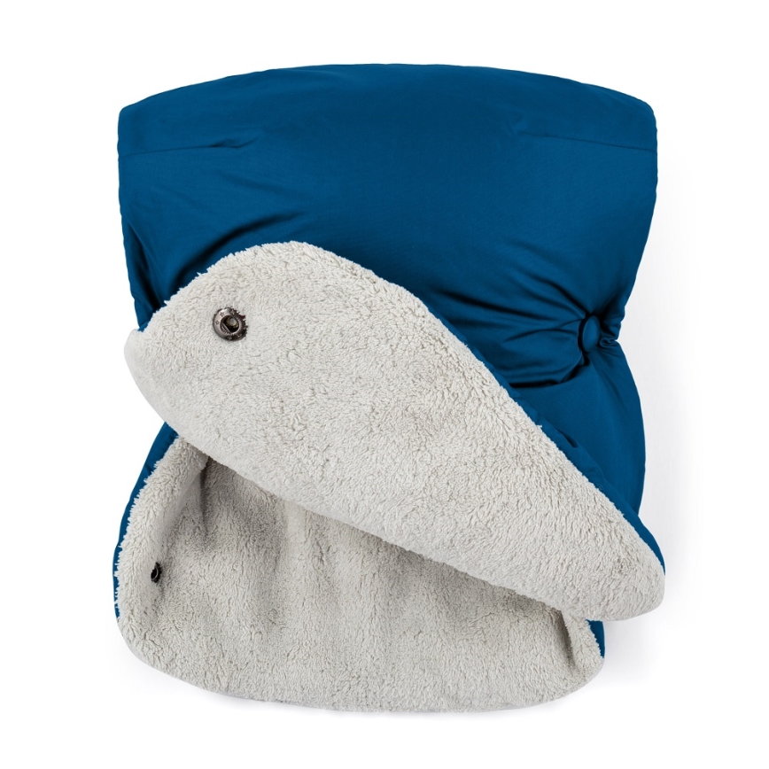 PETITE&MARS - SET Voetenzak voor baby's 3in1 JIBOT + stroller hand muff blauw