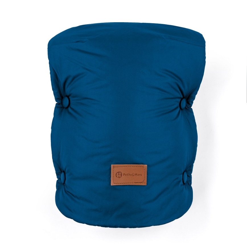 PETITE&MARS - SET Voetenzak voor baby's 3in1 JIBOT + stroller hand muff blauw