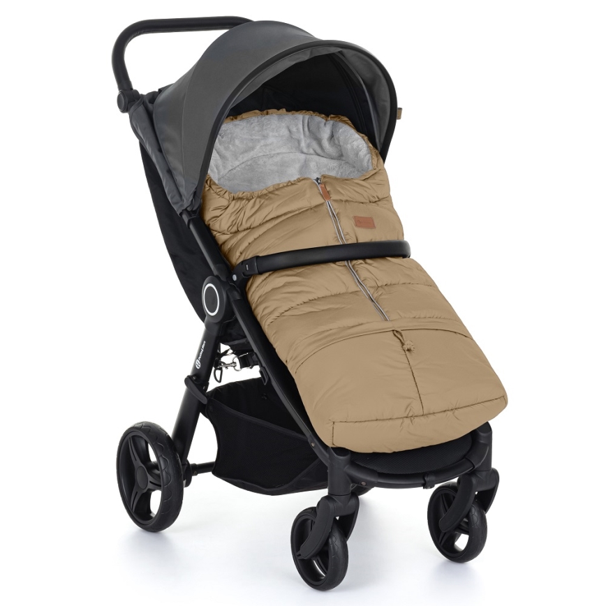 PETITE&MARS - SET Voetenzak voor baby's 3in1 JIBOT + stroller hand muff bruin