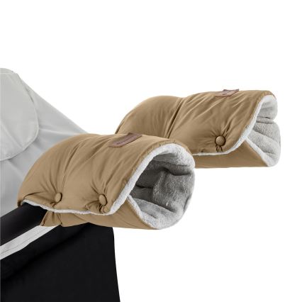 PETITE&MARS - SET Voetenzak voor baby's 3in1 JIBOT + stroller hand muff bruin