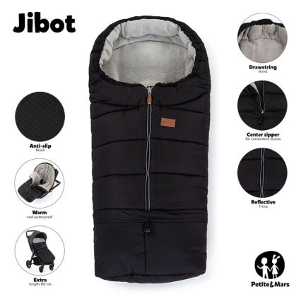 PETITE&MARS - SET Voetenzak voor baby's 3in1 JIBOT + stroller hand muff bruin