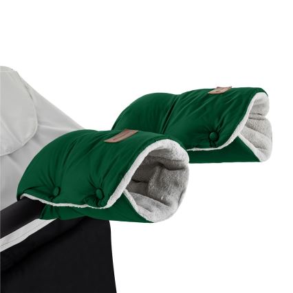 PETITE&MARS - SET Voetenzak voor baby's 3in1 JIBOT + stroller hand muff groen