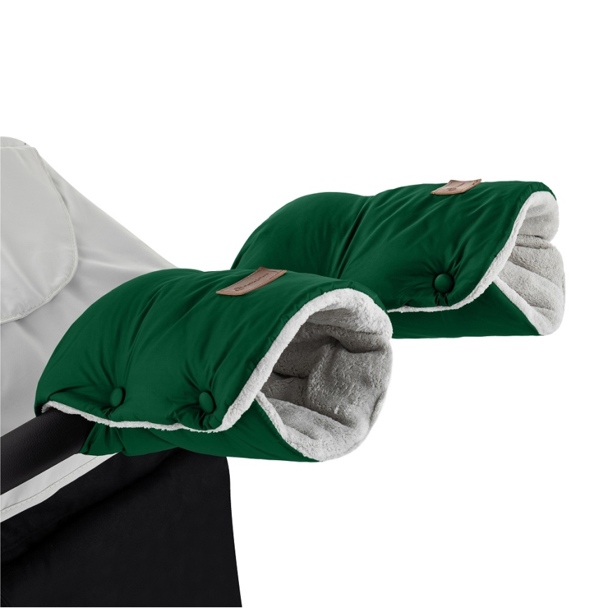 PETITE&MARS - SET Voetenzak voor baby's 3in1 JIBOT + stroller hand muff groen