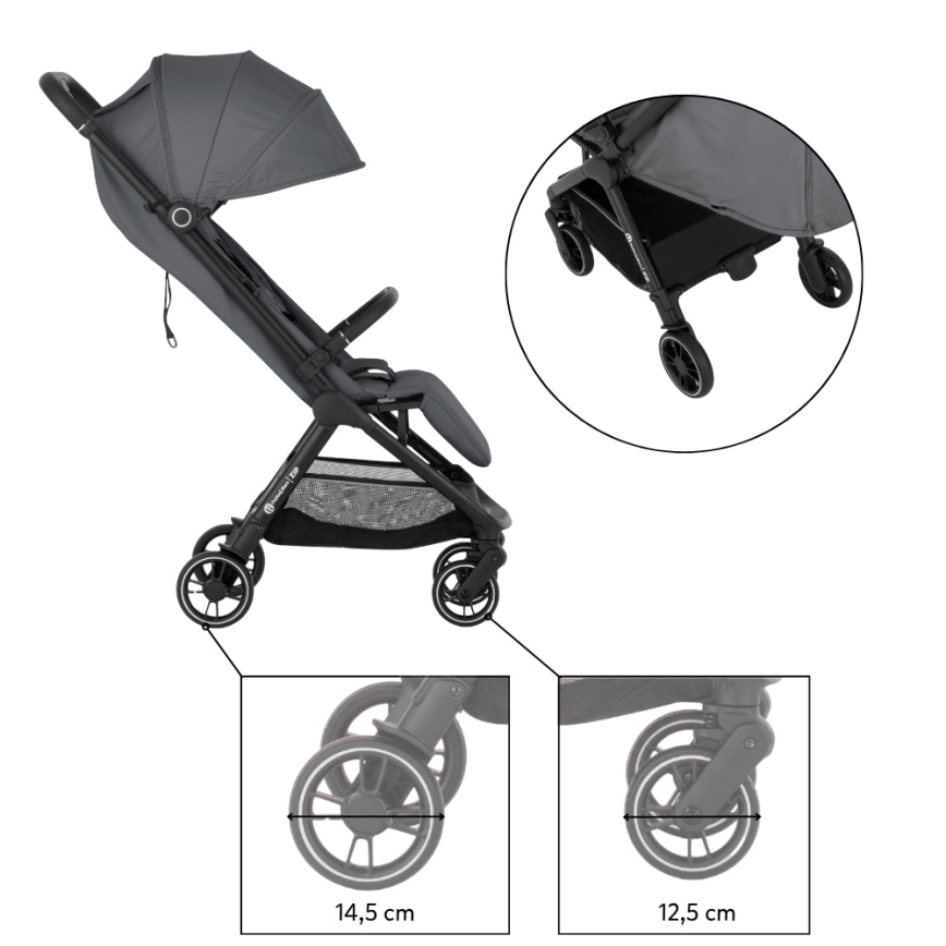PETITE&MARS - Sportieve buggy ZIP Smoky antraciet