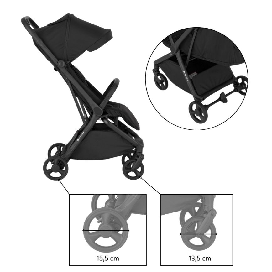 PETITE&MARS - Sportieve kinderwagen FLIP Forever Black