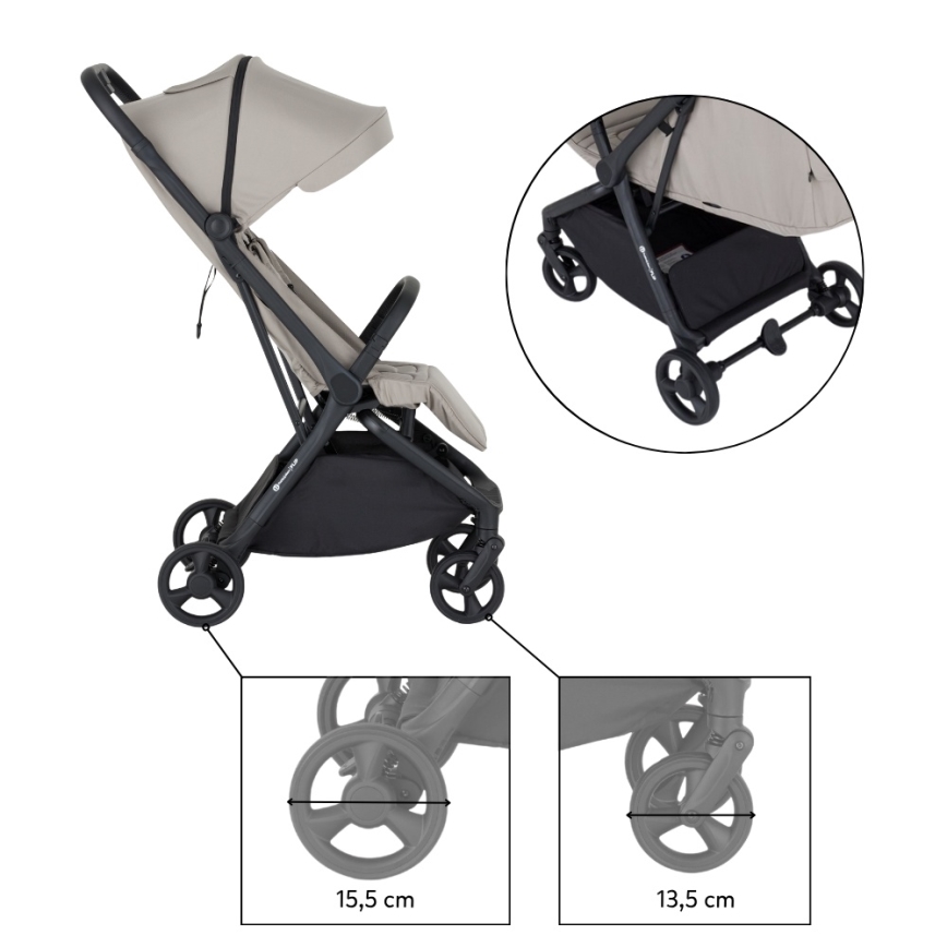 PETITE&MARS - Sportieve kinderwagen FLIP Platinum Grey