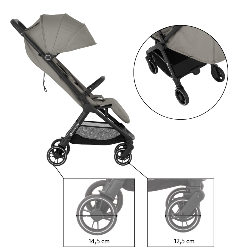 PETITE&MARS - Sportieve kinderwagen ZIP Velvet Grey