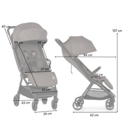 PETITE&MARS - Sportwagen ZIP Creamy Cocoa