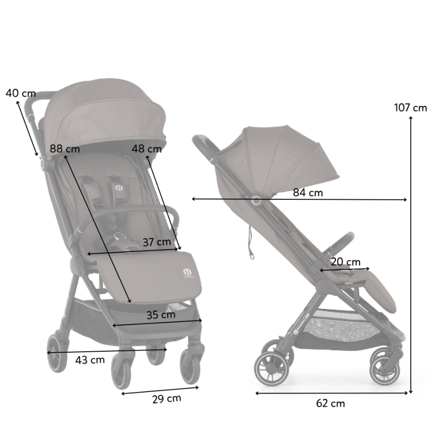 PETITE&MARS - Sportwagen ZIP Creamy Cocoa