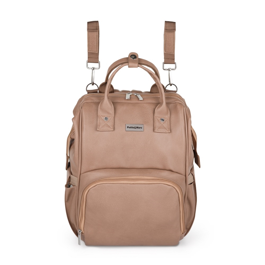 PETITE&MARS - Veranderende rugzak voor kinderwagen JASPER bruin