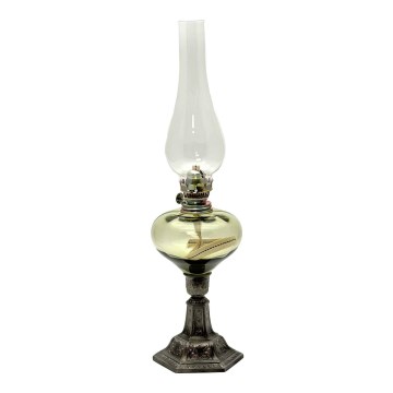 Petroleumlamp KRASOMÍRA 42 cm bosgroen