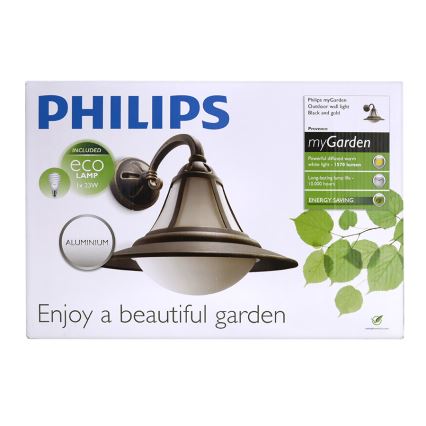 Philips 15211/42/16 - Buiten wandlamp MYGARDEN PROVENCE 1xE27/23W IP44