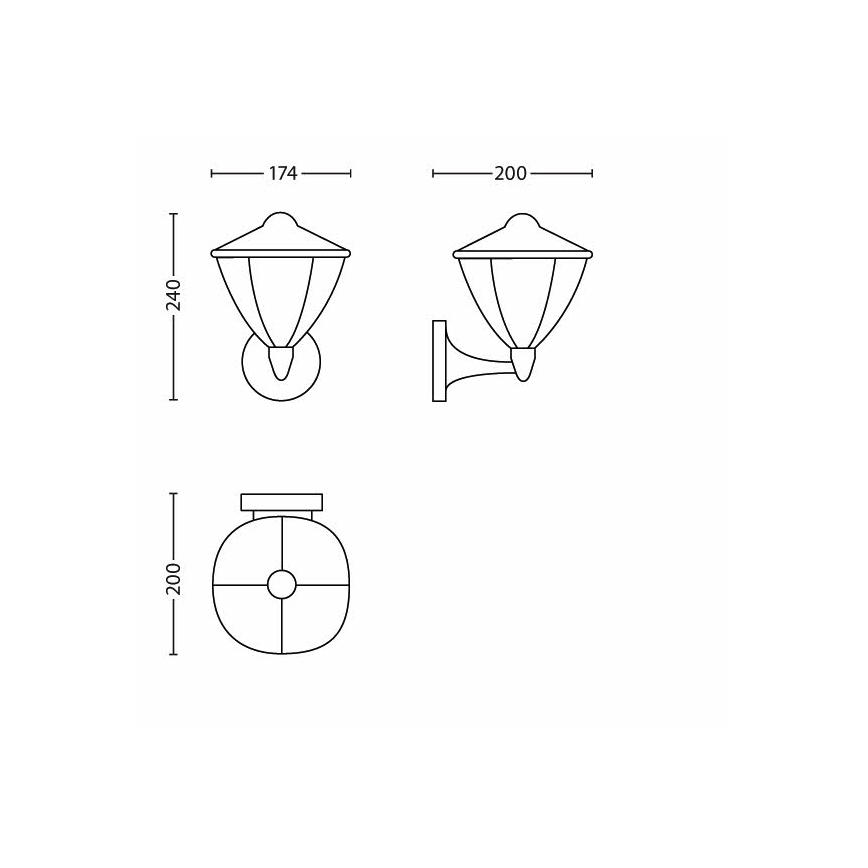 Philips 15470/31/16 - LED Buitenlamp ROBIN 1xLED/4,5W/230V IP44