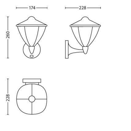 Philips 15479/30/16 - LED Buitenlamp ROBIN met sensor 1xLED/4,5W/230V IP44