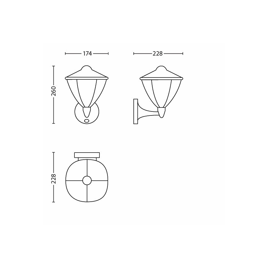 Philips 15479/30/16 - LED Buitenlamp ROBIN met sensor 1xLED/4,5W/230V IP44