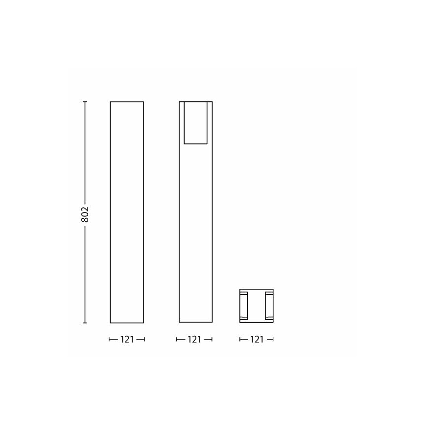 Philips 16354/93/16 - Buitenlamp MYGARDEN BRIDGE 1xE27/14W/230V IP44