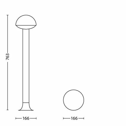 Philips 16408/93/16 - LED Buitenlantaarn MYGARDEN DUST 1xLED/3W/230V IP44