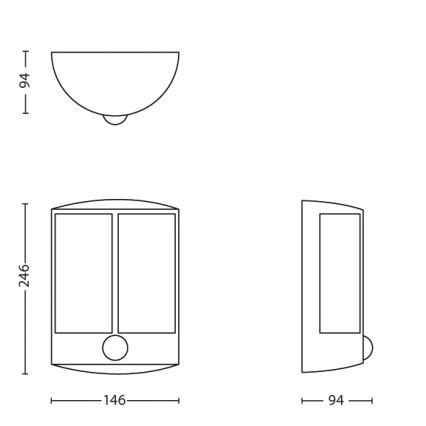 Philips - LED Lamp voor Buiten met Sensor LED/6W IP44