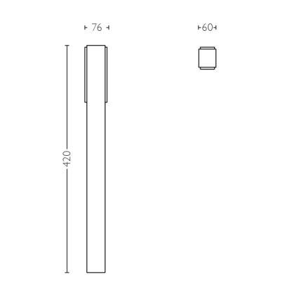 Philips - Zuilverlichting voor Buiten 2xLED/4,5W IP44