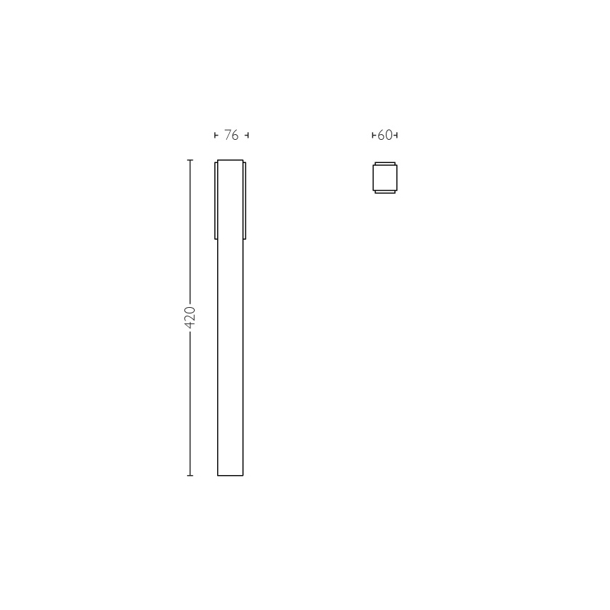 Philips - Zuilverlichting voor Buiten 2xLED/4,5W IP44