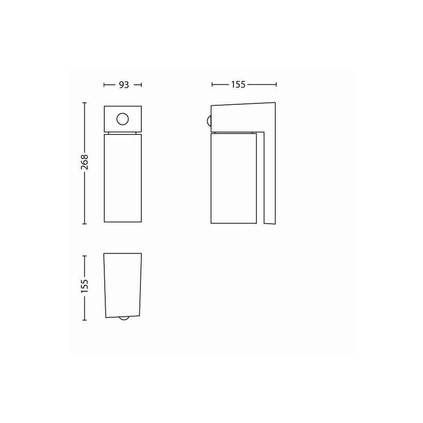 Philips - Buitenlamp met sensor 1xE27/23W/230V IP44