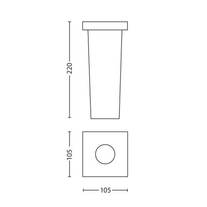 Philips 17076/47/16 - Grondspot voor buiten MYGARDEN GROUNDS GU10/35W