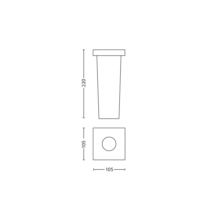 Philips 17076/47/16 - Grondspot voor buiten MYGARDEN GROUNDS GU10/35W