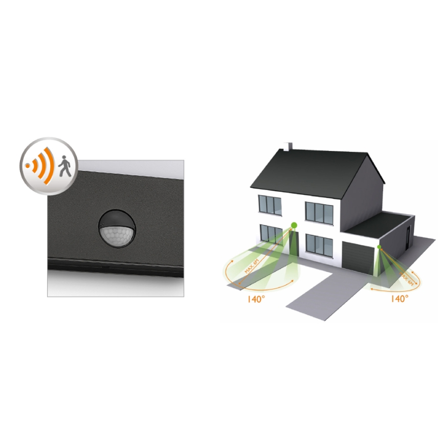 Philips - LED buitenwandlamp met sensor LED/3W/230V IP44