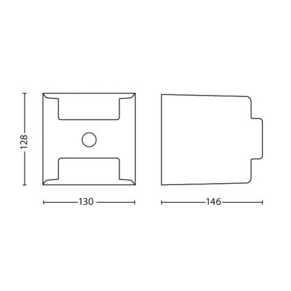 Philips - Lamp met Sensor voor Buiten 2xLED/4,5W/230V IP44